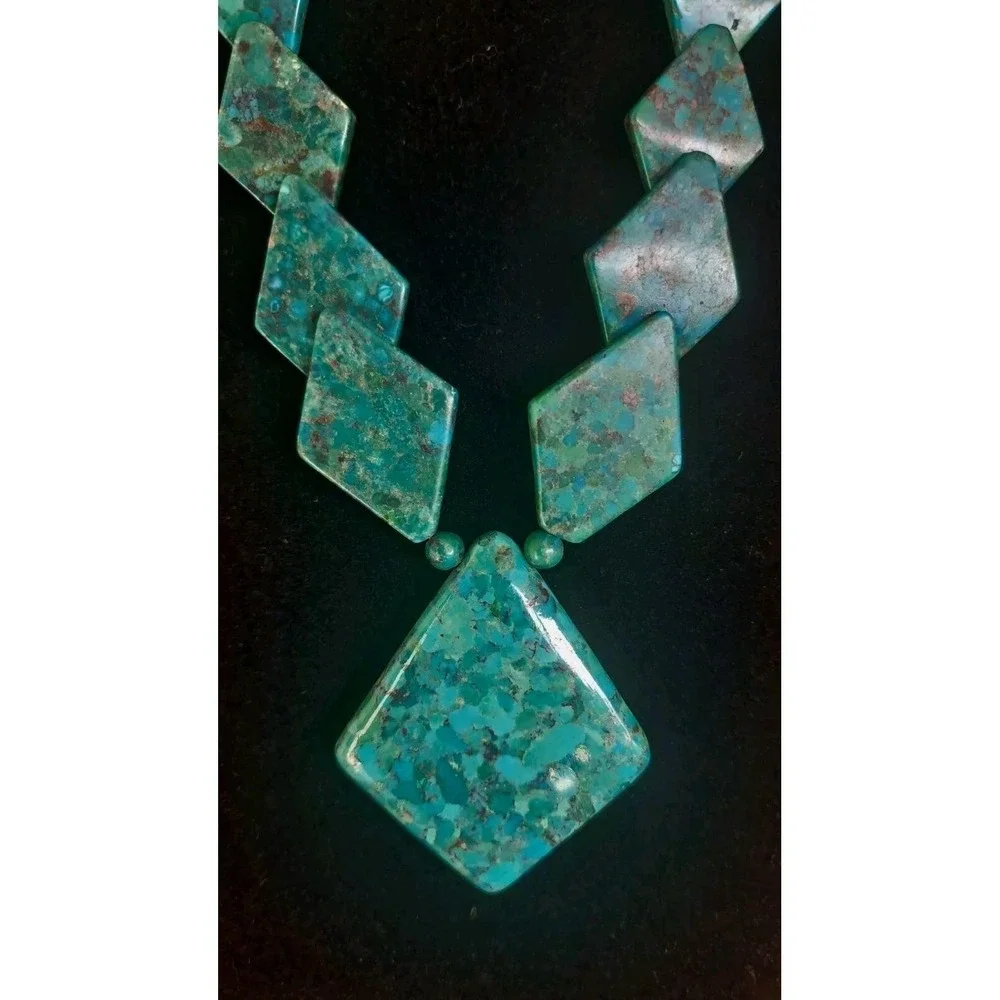 Turquoise Sterling Silver Necklace Mine Finds Hand Made By Jay King Gem Quality